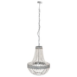 Clayre & Eef Hanglamp  Ø 54x72 cm  Grijs Ijzer Hout