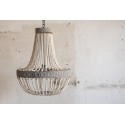 Clayre & Eef Pendant Lamp Ø 54x72 cm  Grey Iron Wood