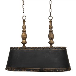 Clayre & Eef Hanglamp  71x31x58 cm  Zwart Bruin Ijzer