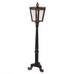 Clayre & Eef Lampadaire 44x40x172 cm Noir Couleur or Bois Fer