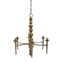 Clayre & Eef Pendant Lamp 69x61x79 cm Beige Gold colored Iron Wood