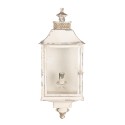 Clayre & Eef Lampada da parete 25x17x62 cm Beige Ferro Vetro