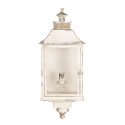 Clayre & Eef Wandlamp  25x17x62 cm Beige IJzer Glas