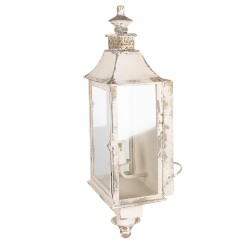 Clayre & Eef Wandleuchte 25x17x62 cm Beige Eisen Glas