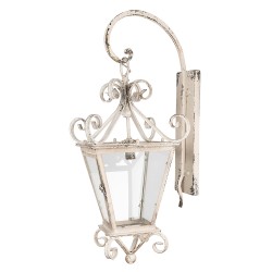 Clayre & Eef Wall Light 31x39x79 cm Beige Iron Glass