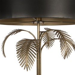 Clayre & Eef Vloerlamp  Ø 60x165 cm  Goudkleurig Zwart Ijzer Rechthoek