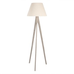 Clayre & Eef Stehlampe 45x45x149 cm  Beige Holz Textil Rechteck