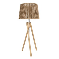 Clayre & Eef Tafellamp  Ø 27x65 cm  Bruin Hout