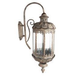 Clayre & Eef Wandlamp  29x23x65 cm Koperkleurig Ijzer Glas