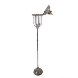 Clayre & Eef Lampadaire Ø 25x154 cm Couleur argent Métal Verre