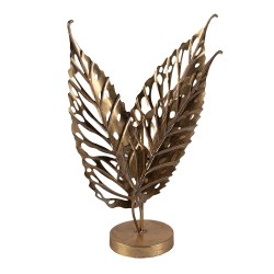 Clayre & Eef Table Lamp Leaves 64 cm Gold colored Iron