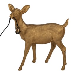 Clayre & Eef Floor Lamp Deer 62x29x70 cm  Gold colored Polyresin