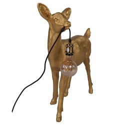 Clayre & Eef Stehlampe Hirsch 62x29x70 cm  Goldfarbig Polyresin