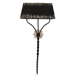 Clayre & Eef Wandlamp  124 cm Zwart Ijzer