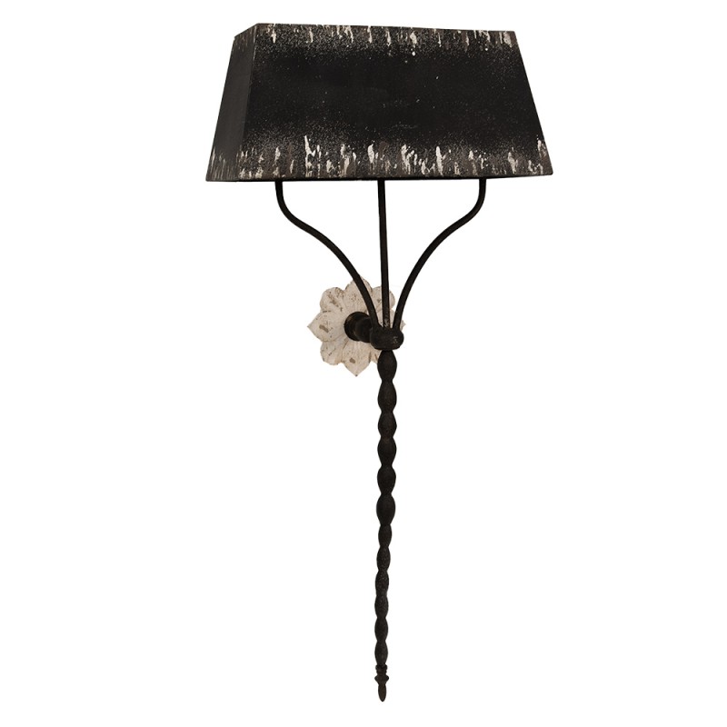 Clayre & Eef Wandlamp  124 cm Zwart Ijzer