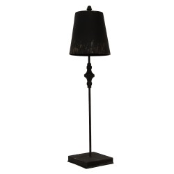 Clayre & Eef Tischlampe Ø 20x75 cm Schwarz Eisen