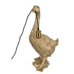 Clayre & Eef Table Lamp Goose 42x23x60 cm Gold colored Polyresin