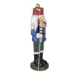 Clayre & Eef Figurine Casse-noisette 60 cm Bleu Céramique