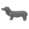 Clayre & Eef Beeld Hond 74x19x39 cm Grijs Steen