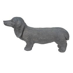 Clayre & Eef Figurine Dog 74x19x39 cm Grey Stone