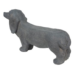 Clayre & Eef Statuetta Cane 74x19x39 cm Grigio Pietra