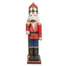 Clayre & Eef Figur Nussknacker 120 cm Rot Blau Polyresin