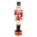 Clayre & Eef Figurine Casse-noisette 82 cm Rouge Blanc Pierre