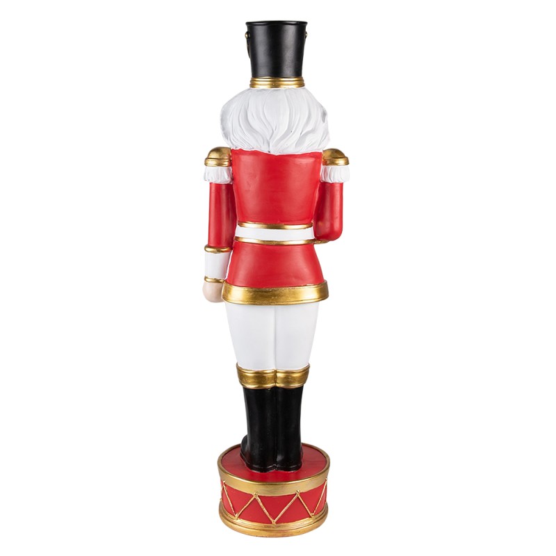 Clayre & Eef Figurine Casse-noisette 82 cm Rouge Blanc Pierre