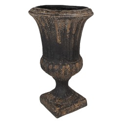 Clayre & Eef Bloempot  Ø 34x53 cm Bruin Zwart Keramisch materiaal