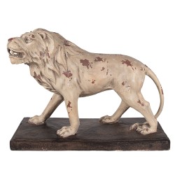 Clayre & Eef Figurine décorative Lion 55x23x40 cm Beige Marron Matériau céramique