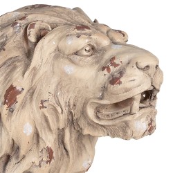 Clayre & Eef Figurine décorative Lion 55x23x40 cm Beige Marron Matériau céramique