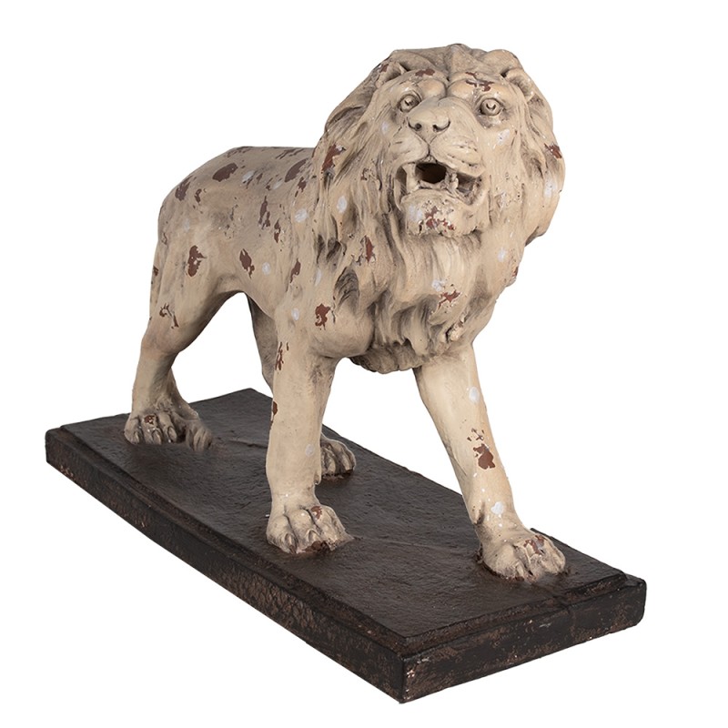 Clayre & Eef Statuetta decorativa Leone 55x23x40 cm Beige Marrone  Materiale ceramico