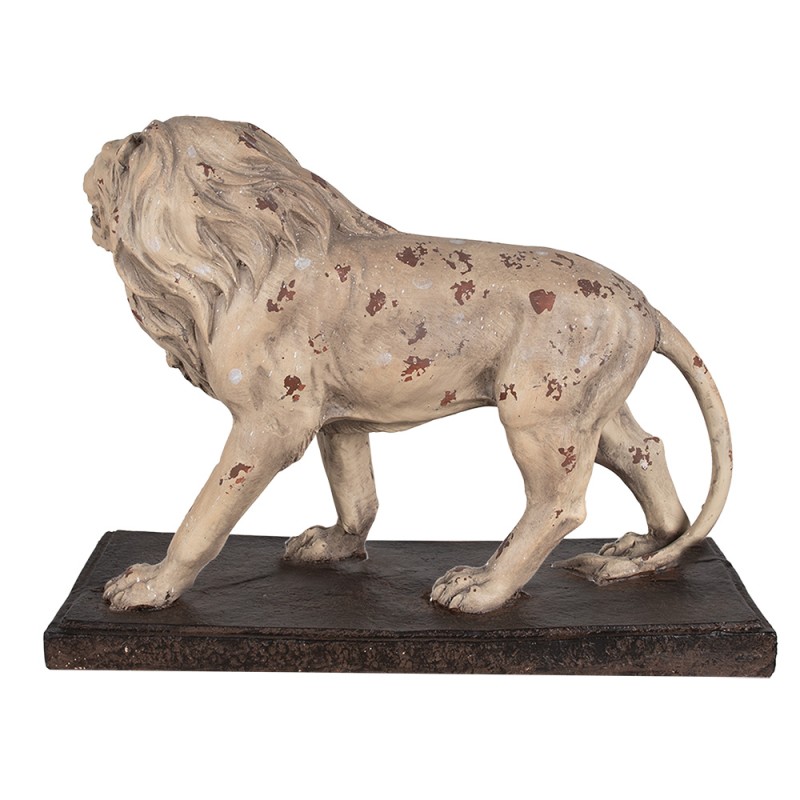 Clayre & Eef Statuetta decorativa Leone 55x23x40 cm Beige Marrone  Materiale ceramico