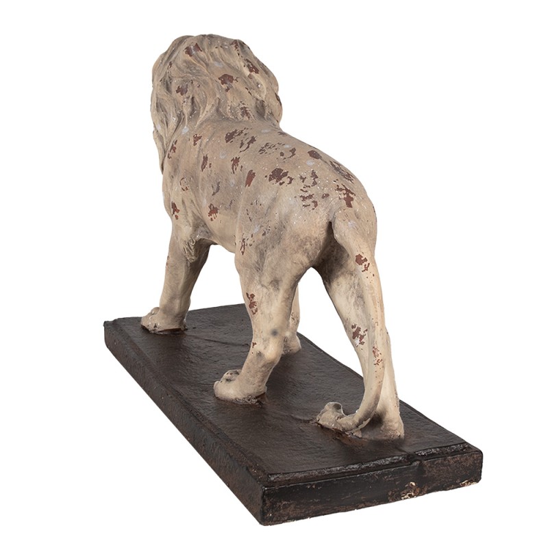 Clayre & Eef Statuetta decorativa Leone 55x23x40 cm Beige Marrone  Materiale ceramico