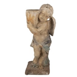 Clayre & Eef Figurine décorative Ange 58 cm Vert Beige Matériau céramique