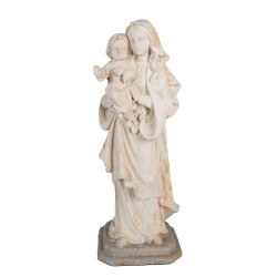 Clayre & Eef Statuetta Maria 55 cm Beige Materiale ceramico