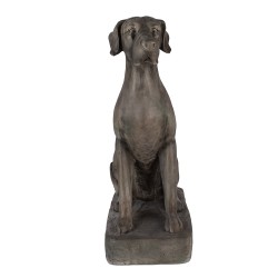 Clayre & Eef Beeld Hond 73 cm Grijs Keramisch materiaal