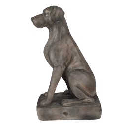 Clayre & Eef Figurine Chien 73 cm Gris Matériau céramique