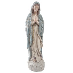 Clayre & Eef Figur Maria 78 cm Beige Blau Polyresin