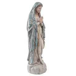 Clayre & Eef Beeld Maria 78 cm Beige Blauw Polyresin