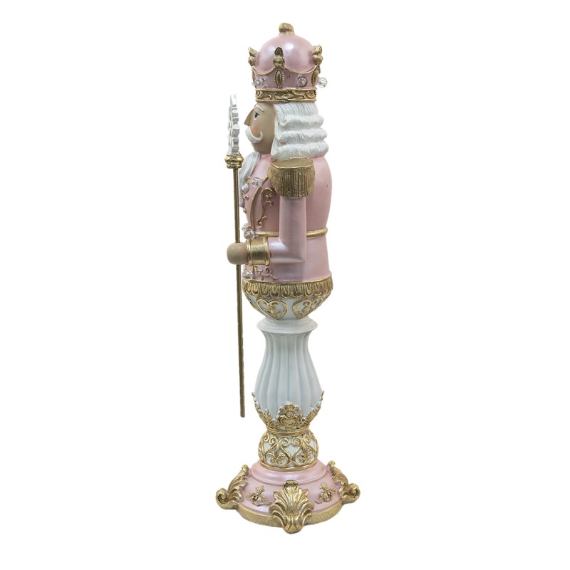 Clayre & Eef Statuetta Schiaccianoci 67 cm Rosa Poliresina