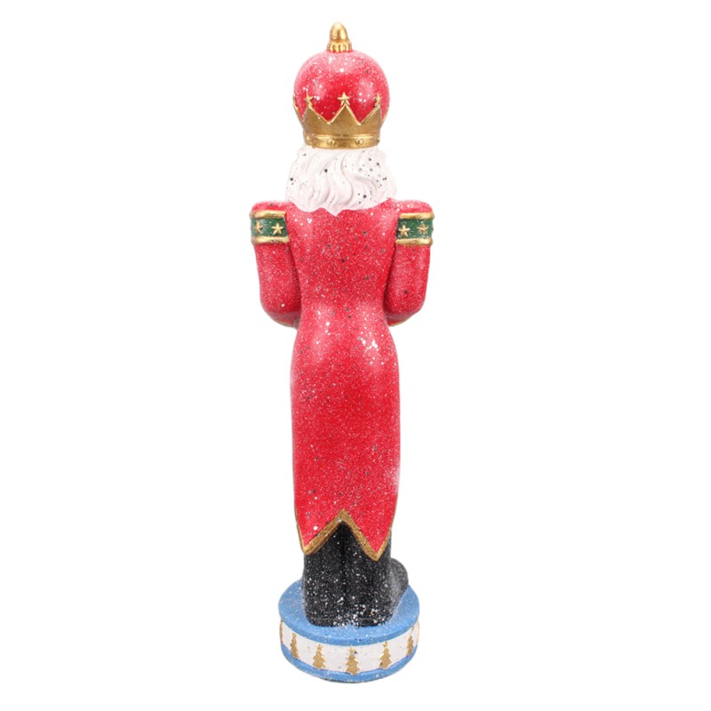 Clayre & Eef Figurine Père Noël 82 cm Rouge Bleu Polyrésine