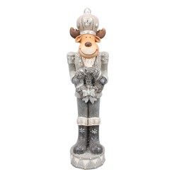 Clayre & Eef Figurine Cerf 66 cm Gris Polyrésine