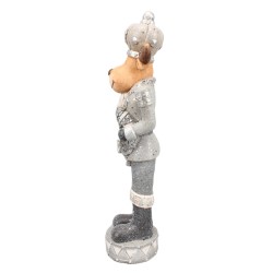 Clayre & Eef Figurine Cerf 66 cm Gris Polyrésine