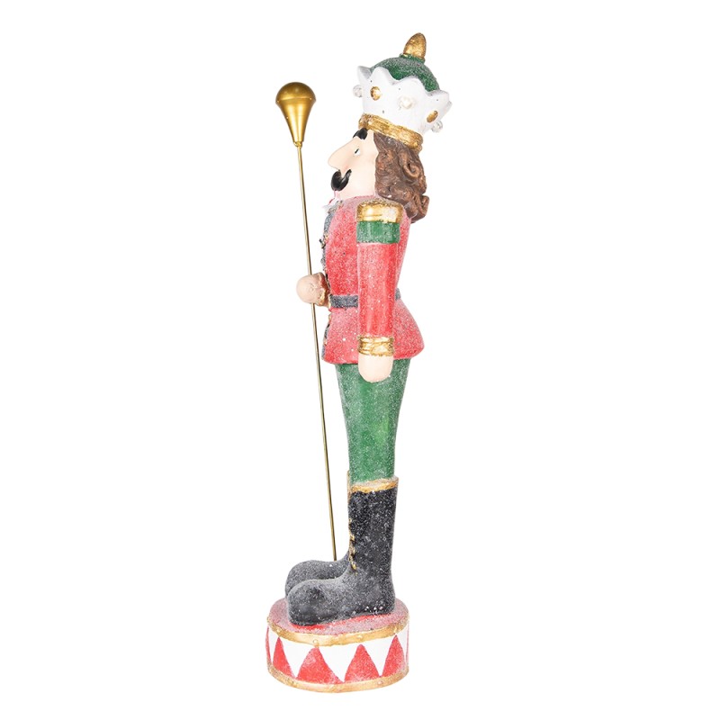 Clayre & Eef Figurine Casse-noisette 89 cm Rouge Vert Polyrésine