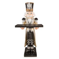 Clayre & Eef Figurine Nutcracker 89 cm Black Gold colored Polyresin