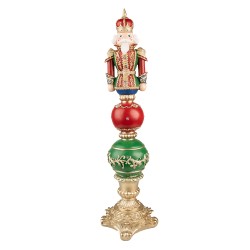 Clayre & Eef Figurine Casse-noisette 60 cm Rouge Vert Polyrésine