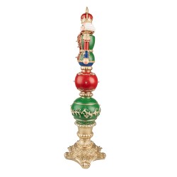 Clayre & Eef Figurine Casse-noisette 60 cm Rouge Vert Polyrésine