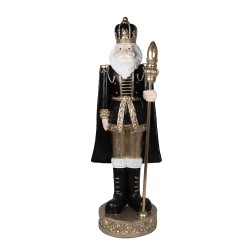 Clayre & Eef Figurine Casse-noisette 63x50x178 cm Noir Couleur or Polyrésine