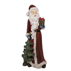 Clayre & Eef Figurine Père Noël 45x33x104 cm Rouge Polyrésine